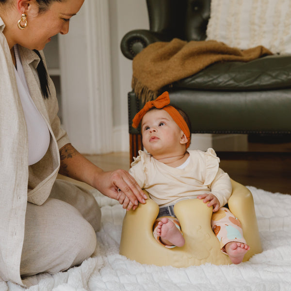 ＜New＞ベビーソファ｜ヘザーピンク｜専用腰ベルト付き