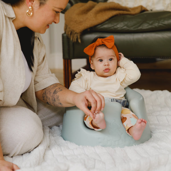 ＜New＞ベビーソファ｜ヘザーピンク｜専用腰ベルト付き