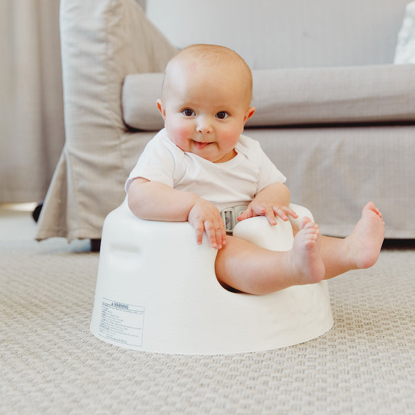 ベビーソファ｜コットンホワイト｜専用腰ベルト付き